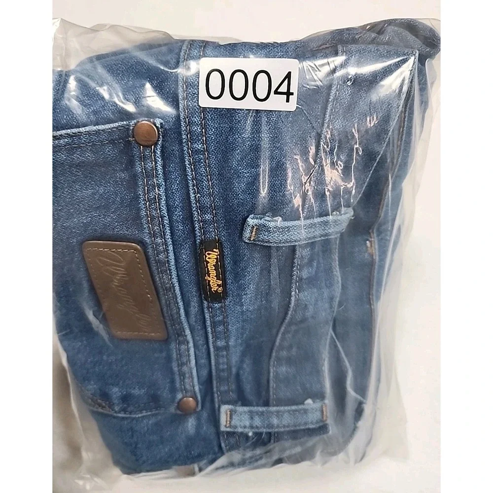 Wrangler 13MWZ Jeans Mens 38x31 Blue  Western Cowboy Cut Straight Leg Denim